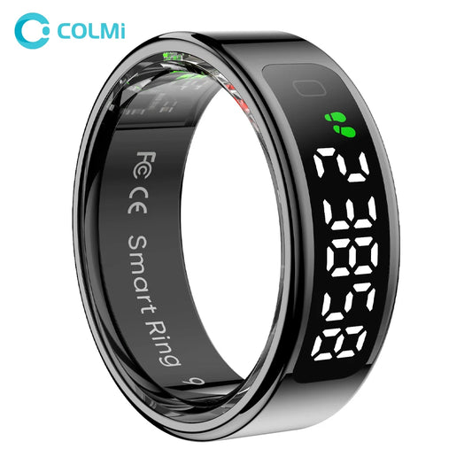 Anillo inteligente COLMI R12 con pantalla táctil, administrador de salud, carga inalámbrica, resistente al agua de 5 ATM