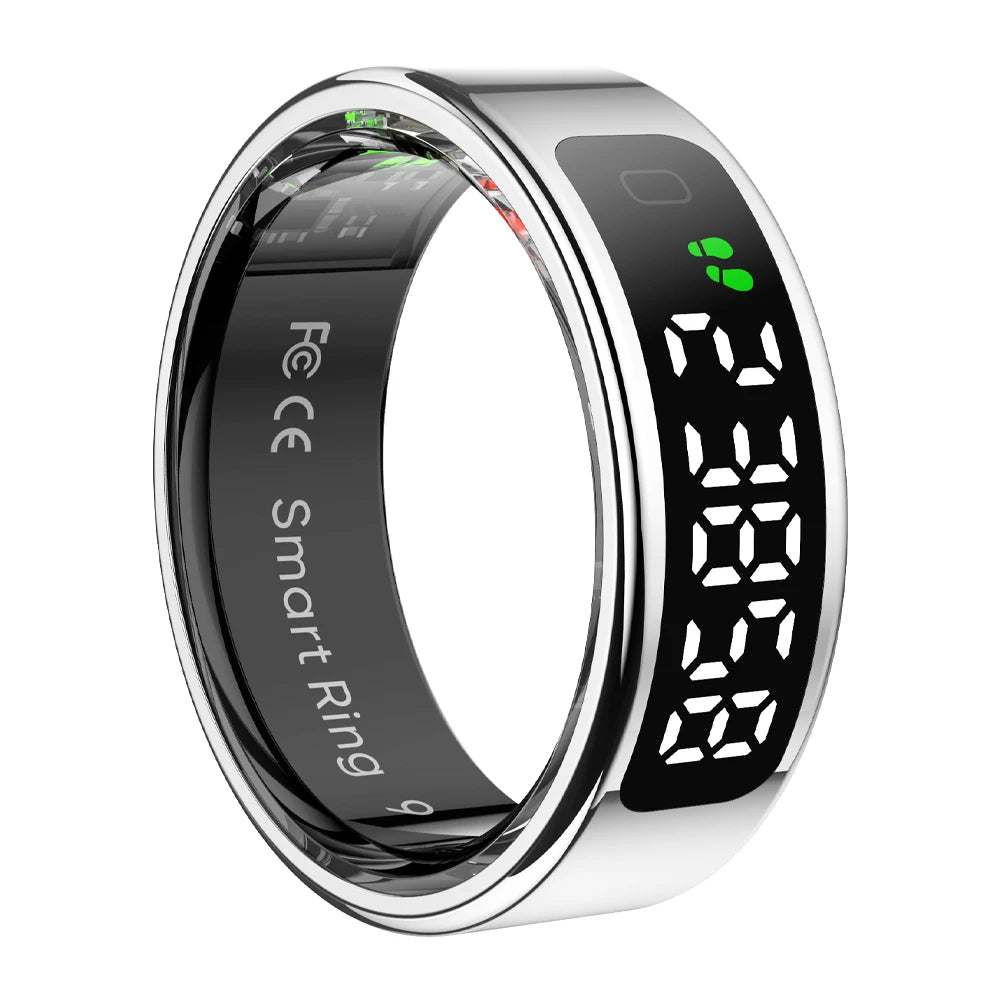 Anillo inteligente COLMI R12 con pantalla táctil, administrador de salud, carga inalámbrica, resistente al agua de 5 ATM